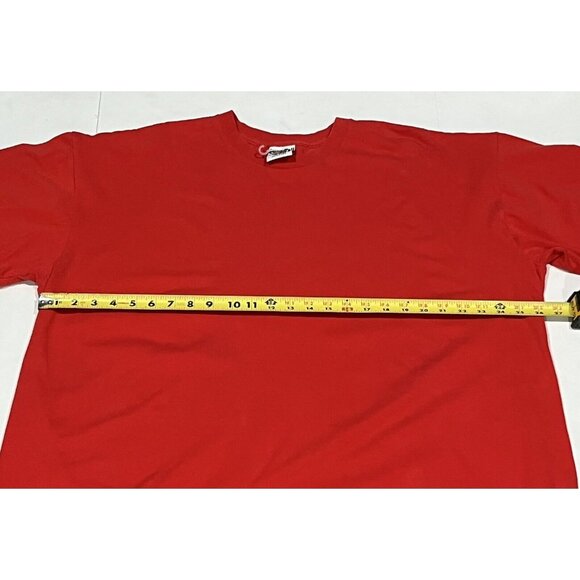 Vintage Jensen Activewear Long Tall Tee Red Basic Cotton Shirt Men Size 3XL - Picture 10 of 12